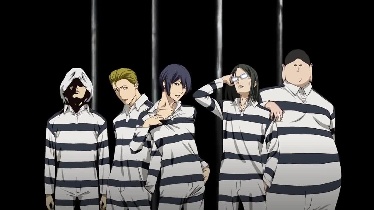 The five male leads of Prison School