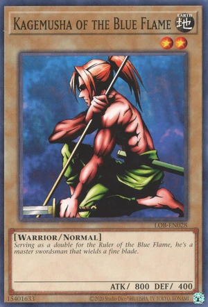 Yu-Gi-Oh card art: Kagemusha of the Blue Flame