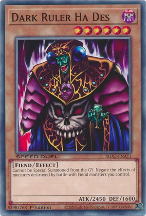 Yu-Gi-Oh card art: Dark Ruler Ha Des