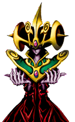 Yu-Gi-Oh Duel Links art: Cosmo Queen. Her forearms and torso extend downward and fan out.