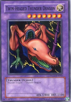 Yu-Gi-Oh card art: Twin-Headed Thunder Dragon