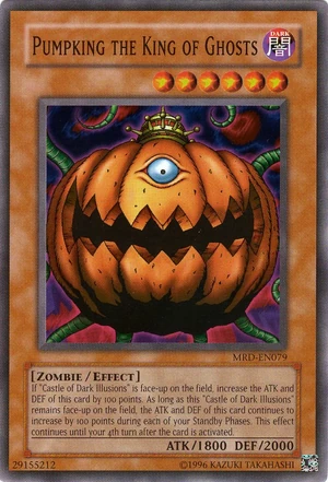 Yu-Gi-Oh card art: Pumpking, the King of Ghosts