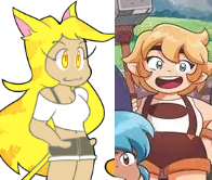 Taipha from Catgirl System next to Parsley from High Guardian Spice